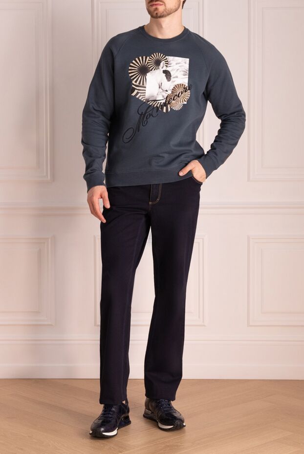 Zilli men's denim jeans with decorative seams on pockets
 148972 - photo 2