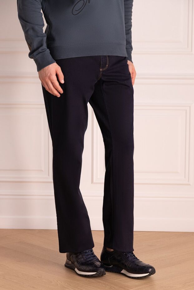 Zilli men's denim jeans with decorative seams on pockets
 148972 - photo 3