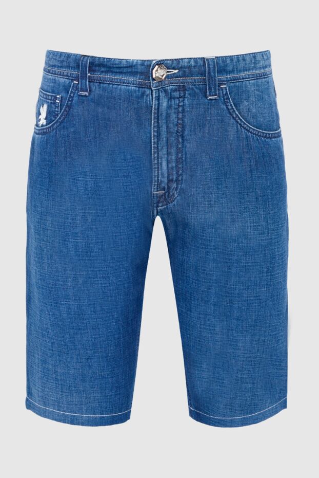 Stefano Ricci ерлерге арналған көк мақта және зығыр шорт 149038 - фото 1