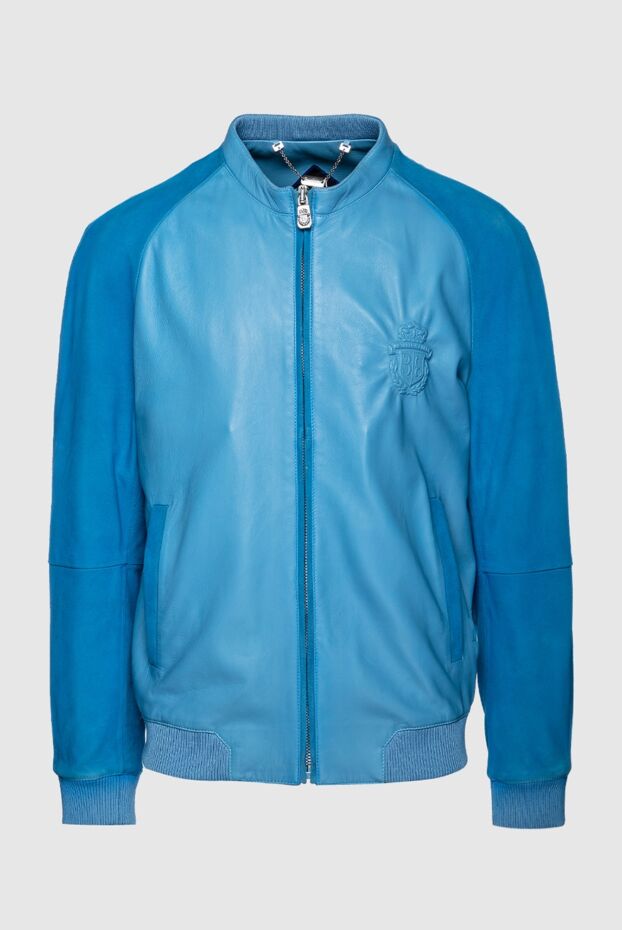 Billionaire blue leather jacket with suede sleeves and knit trim
149151 - photo 1