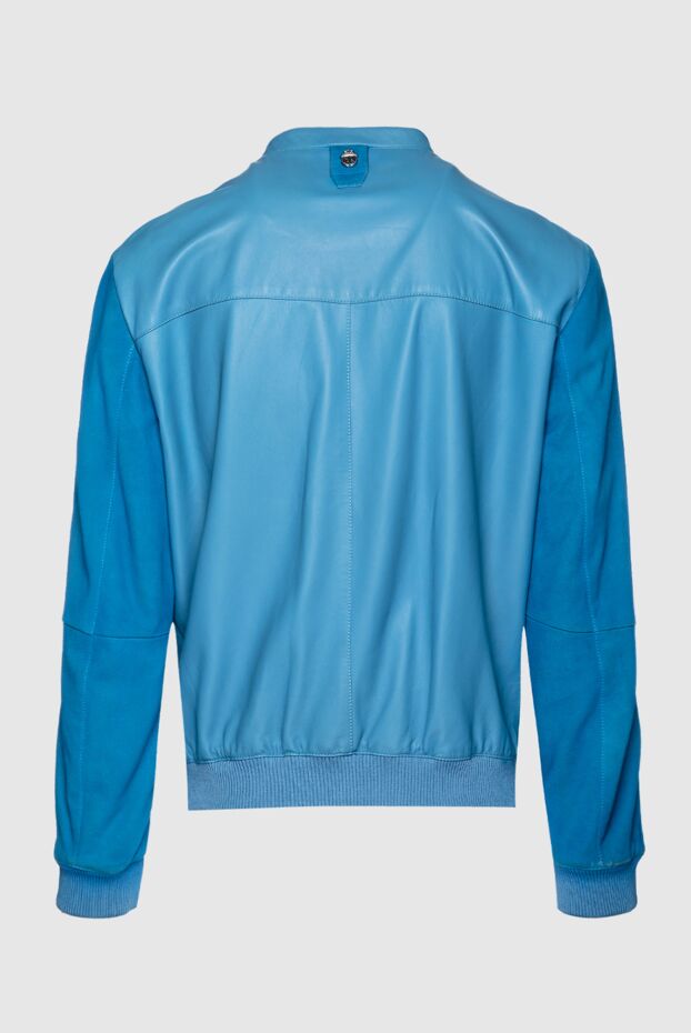 Billionaire blue leather jacket with suede sleeves and knit trim
 149151 - photo 3