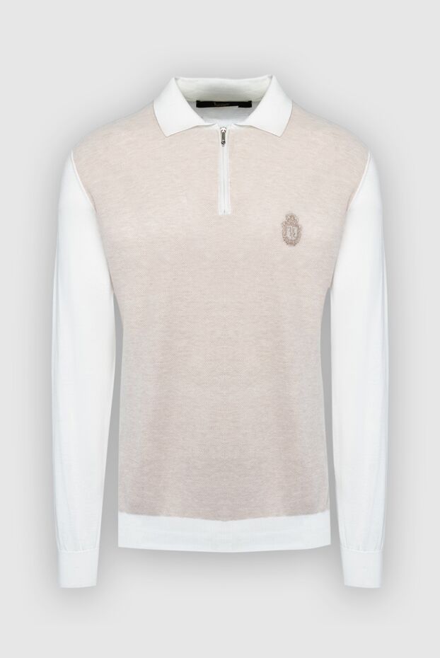 Billionaire polo with long sleeves made of cotton white for men 149163 - photo 1