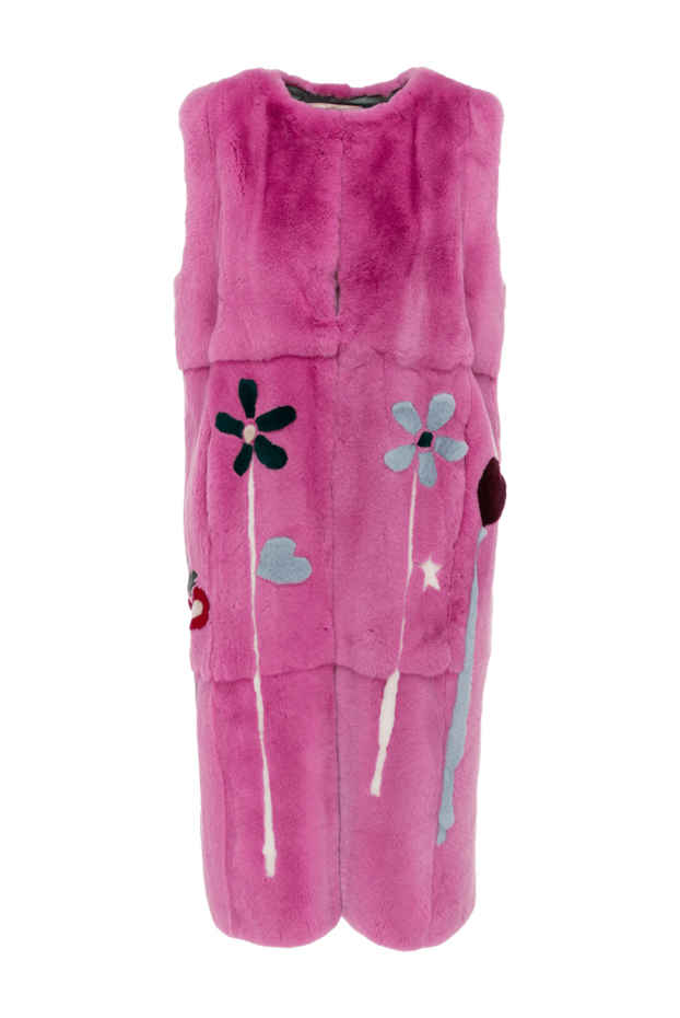 Daniela Vezza vest made of natural fur pink for women 149327 - photo 1