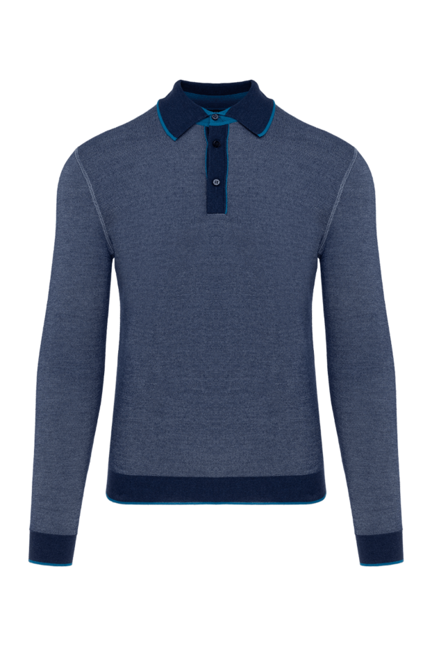 Stefano Ricci long-sleeved polo shirt in gray and blue with a contrast collar
149556 - photo 1
