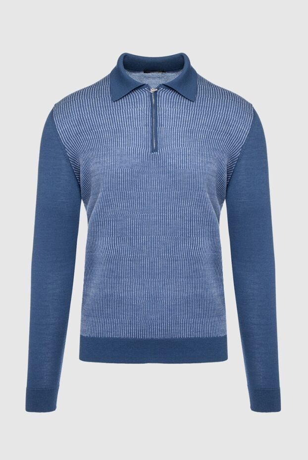 Cesare di Napoli men's silk long sleeve polo collar jumper 149870 - photo 1