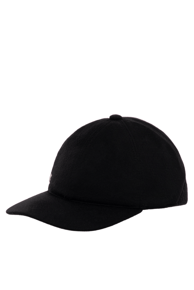 Corneliani мягкая черная мужская бейсболка из ворсистого кашемира с минималистичным дизайном
 150000 - фото 3