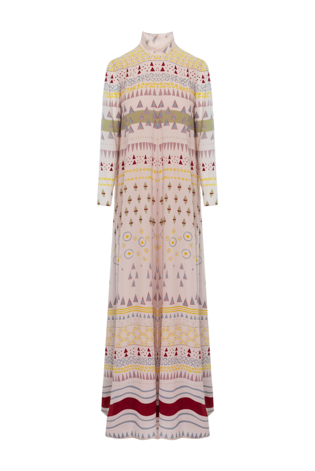 Valentino silk maxi dress pink with a geometric pattern women's 150176 - photo 1