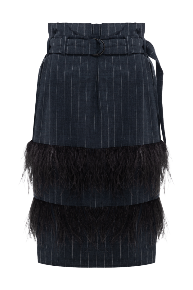 Brunello Cucinelli stylish skirt with feathers and a striped belt 150290 - photo 1