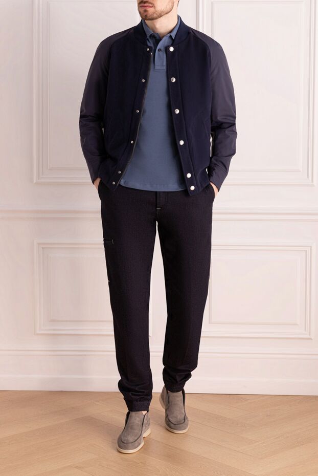 Brunello Cucinelli ерлерге арналған көк мақта және полиамидті күрте 150393 - фото 2