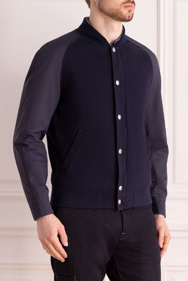 Brunello Cucinelli ерлерге арналған көк мақта және полиамидті күрте 150393 - фото 3