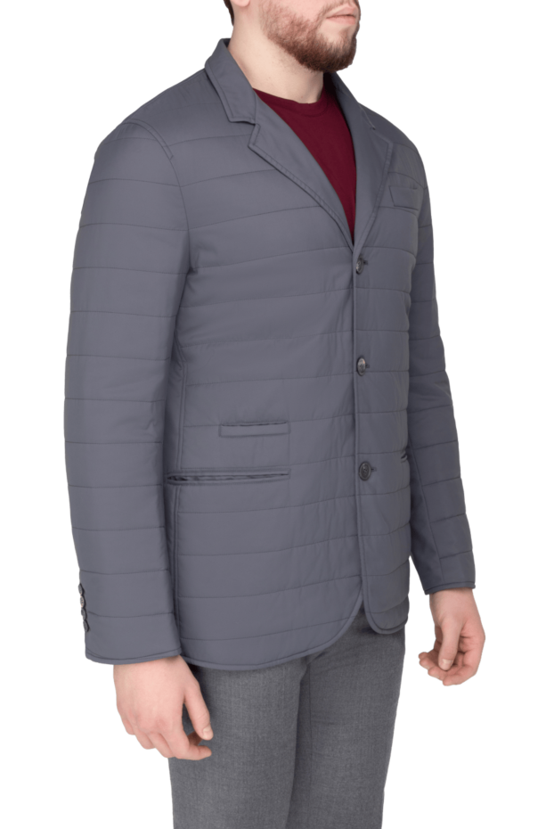 Brunello Cucinelli ерлерге арналған сұр түсті нейлон куртка 150401 - фото 3