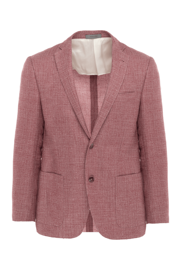 Corneliani stylish men's jacket made of a blend of wool, linen, and silk, reddish pink
150478 - photo 1