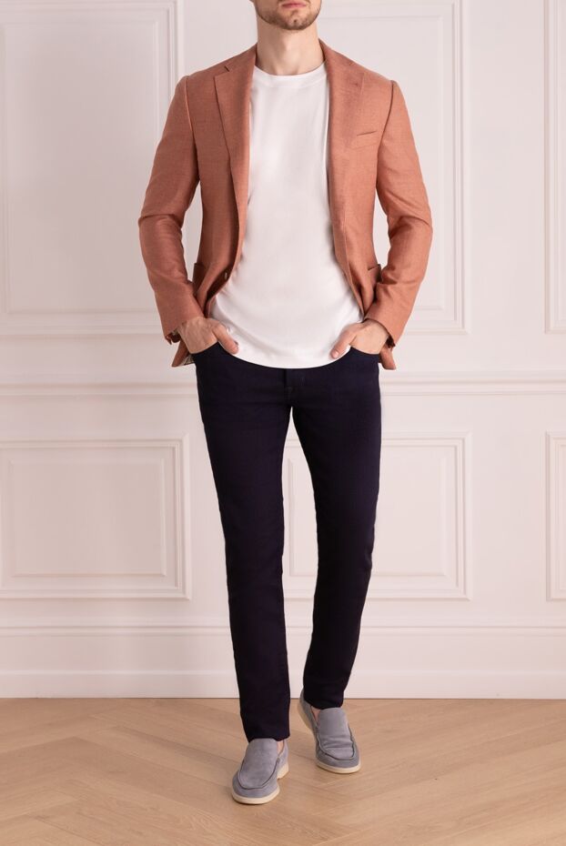 Corneliani orange wool and silk jacket for men 150481 - photo 2