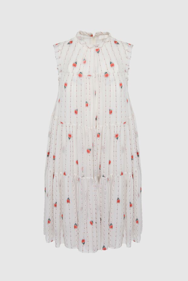 Chloe summer white dress with small floral pattern and frills 150679 - photo 1