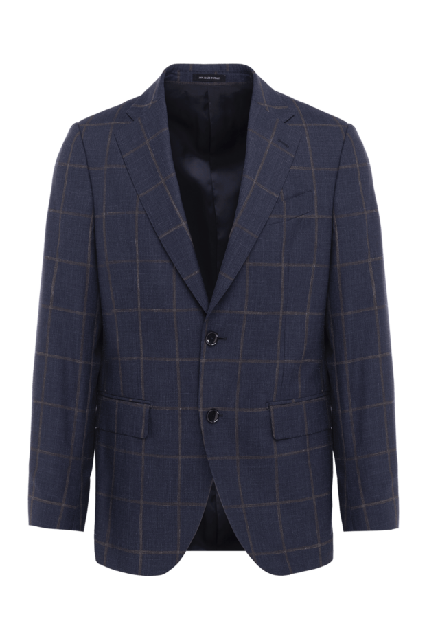 Sartoria Latorre blue suit in large contrast check men's 150873 - photo 1
