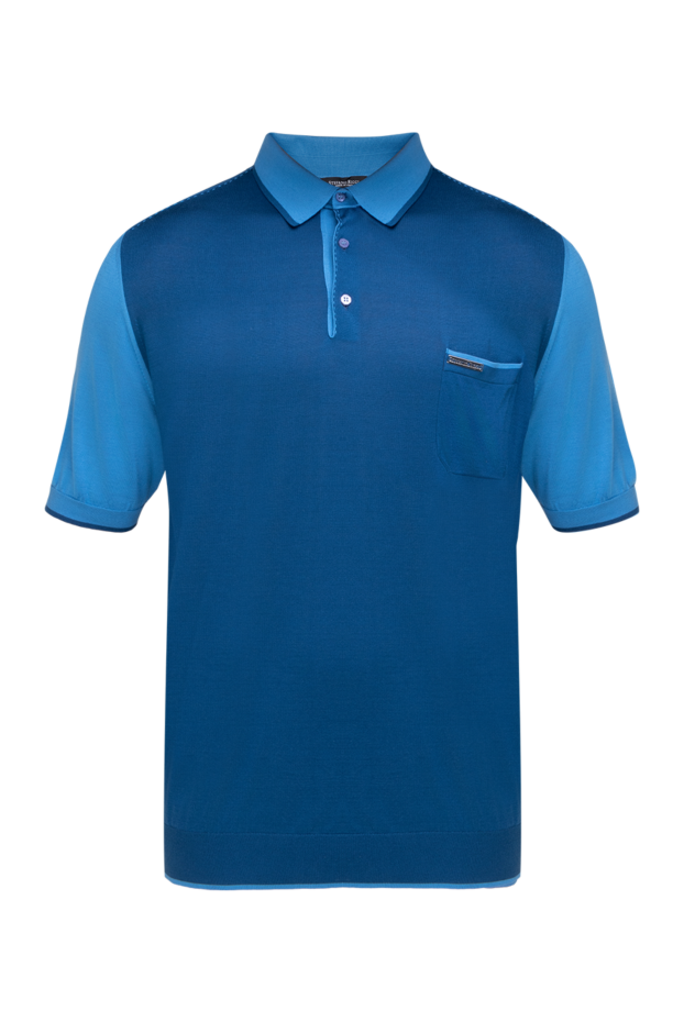 Stefano Ricci blue silk polo for men 150913 - photo 1