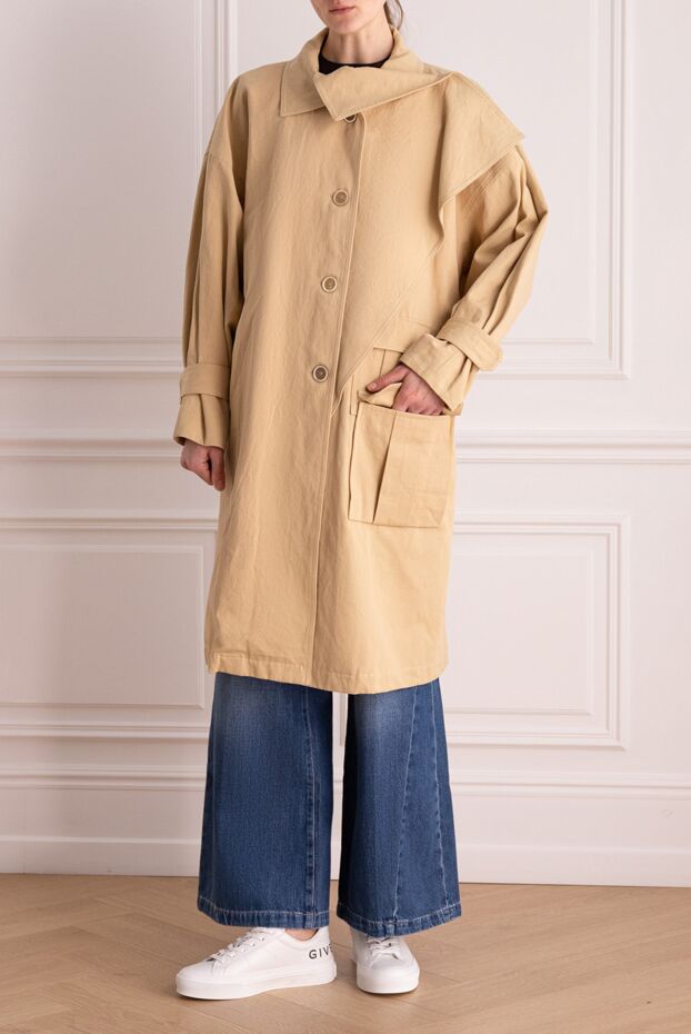 Erika Cavallini pink cotton and linen raincoat for women. 150989 - photo 2