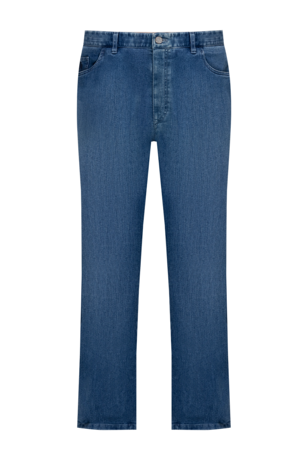 Brioni blue cotton and polyester jeans for men 151090 - photo 1