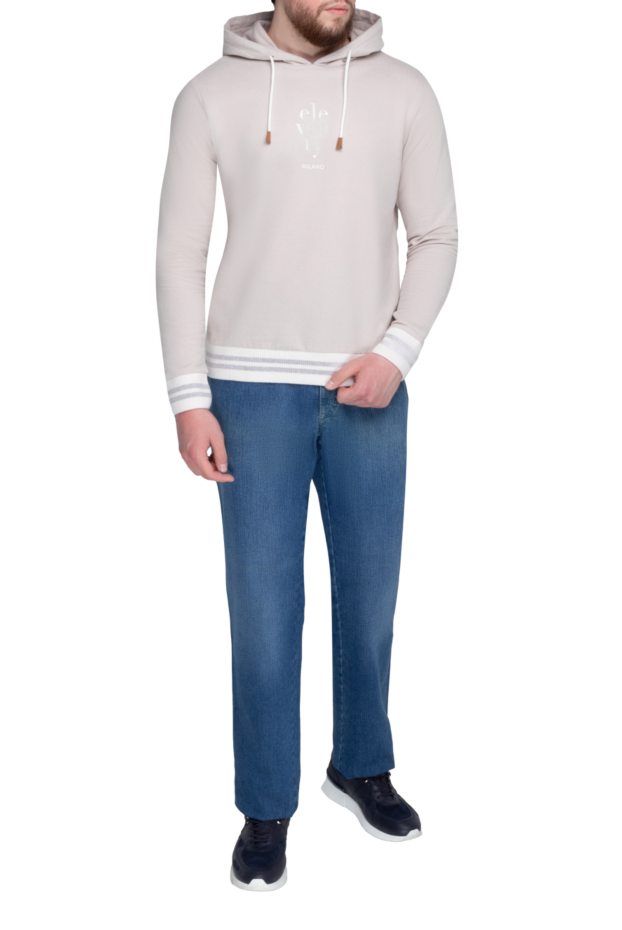 Brioni blue cotton and polyester jeans for men 151090 - photo 2