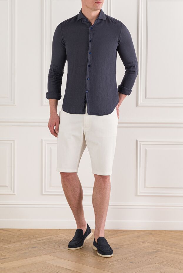 Brioni мужские белые хлопковые шорты 151099 - фото 2