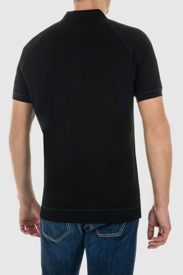 Cortigiani black cotton polo shirt for men 151286 - photo 3