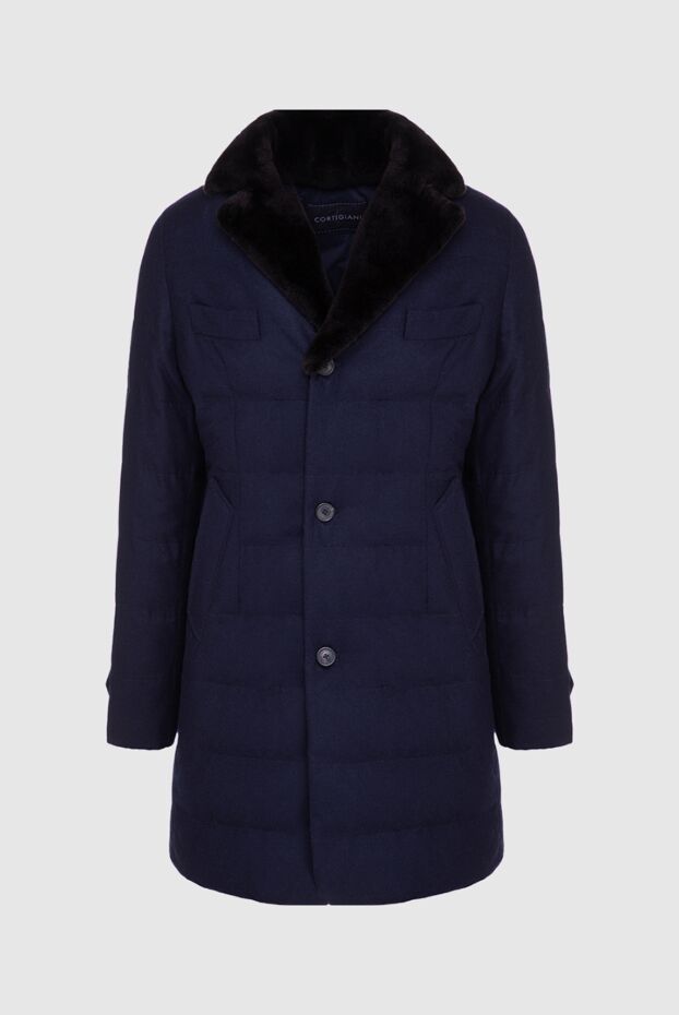 Cortigiani men's blue cashmere fur jacket 151300 - photo 1