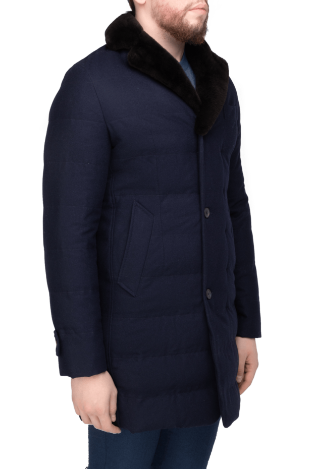 Cortigiani men's blue cashmere fur jacket 151300 - photo 3
