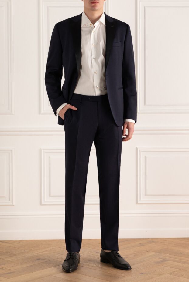 Lubiam men’s blue wool tuxedo with notch lapels 151332 - photo 2