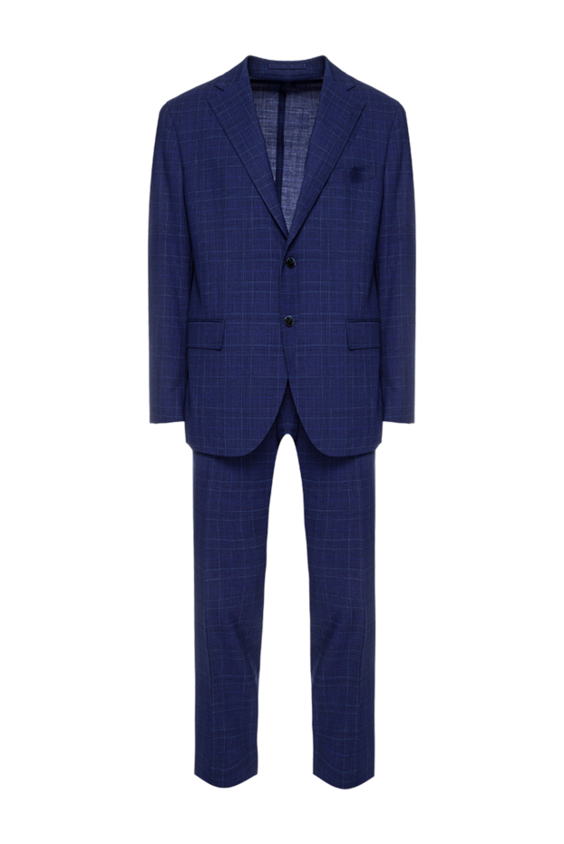 Lubiam men’s blue wool suit in prince of wales check 151344 - photo 1