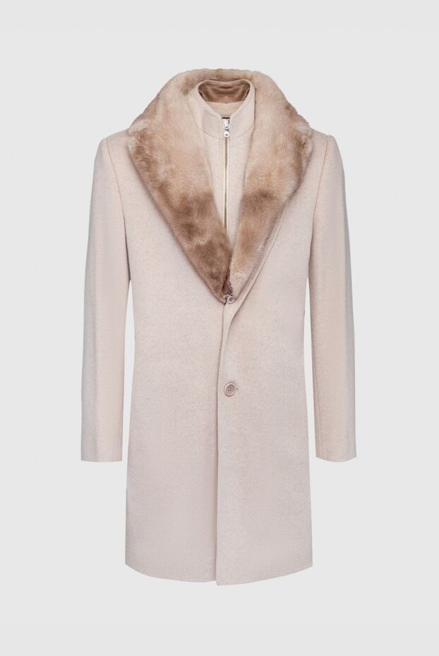 Cesare di Napoli beige cashmere and mink coat for men 151804 - photo 1