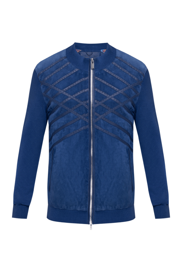 Torras blue suede and wool cardigan for men 151808 - photo 1