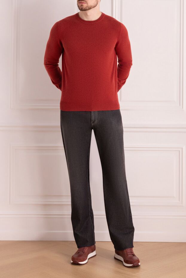 Brunello Cucinelli orange cashmere jumper for men 151918 - photo 2