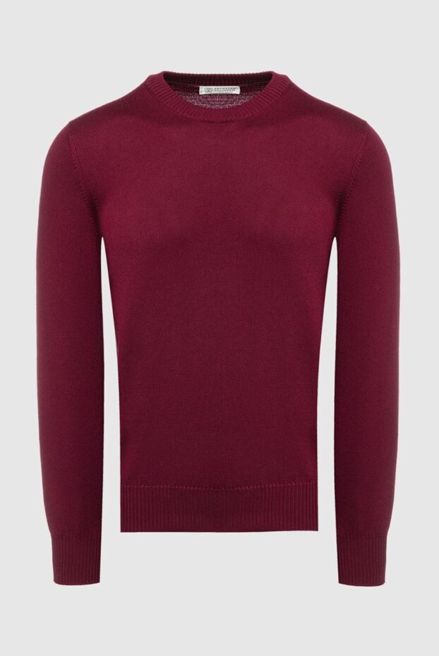 Brunello Cucinelli burgundy wool and cashmere sweater for men 151923 - photo 1