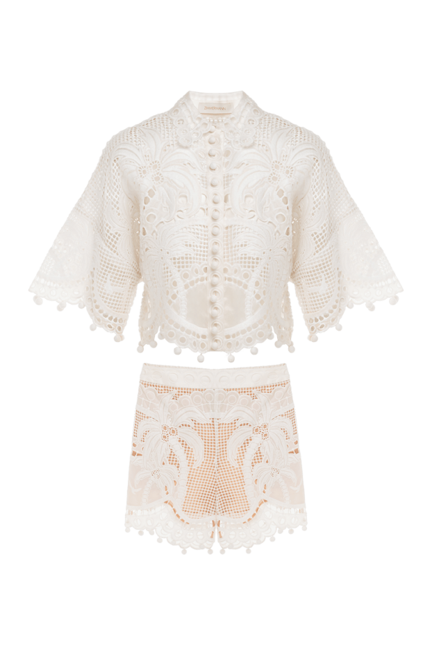 Zimmermann women's white silk suit with lace shirt and shorts
151999 - photo 1
