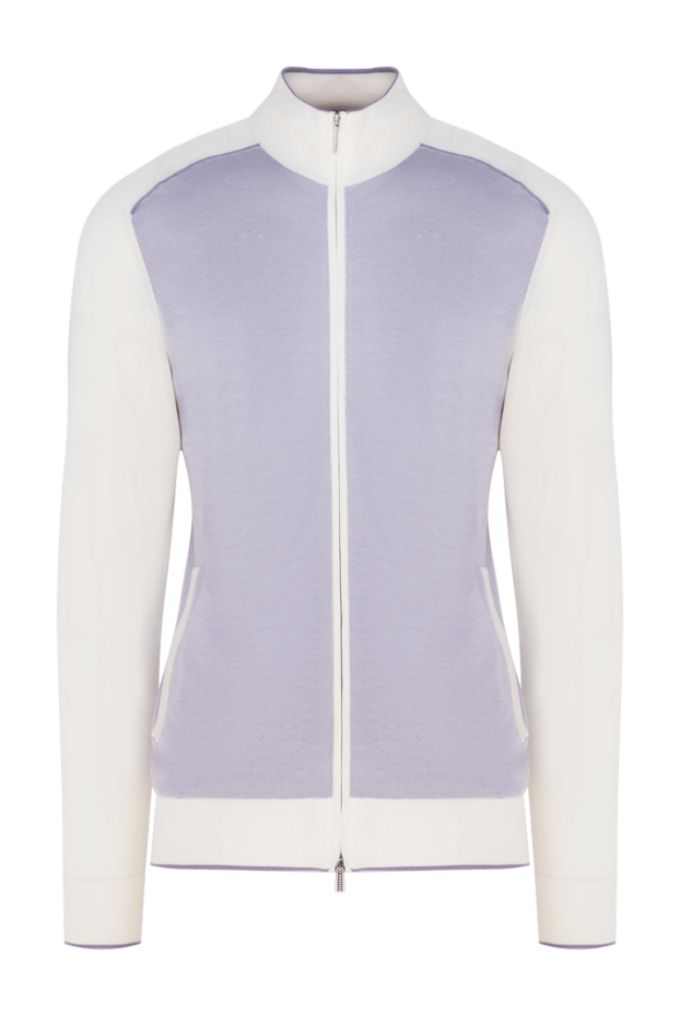 Cesare di Napoli cardigan for men made of white silk 152422 - photo 1