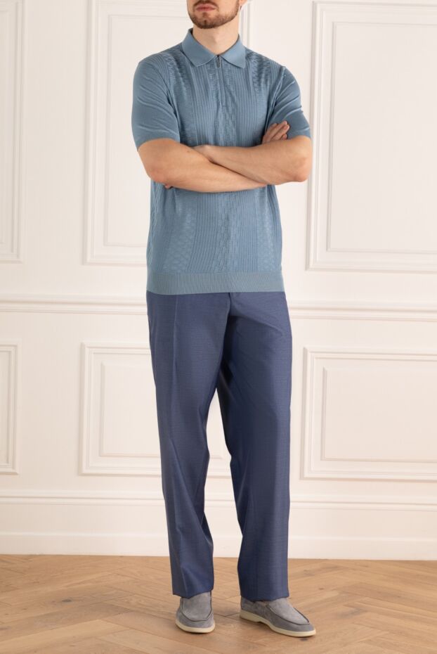 Cesare di Napoli silk polo with chunky knit and smooth collar
 152459 - photo 2