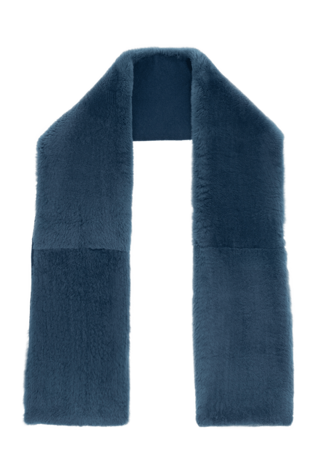 Svevo warm winter scarf with cashmere fur with voluminous texture in blue tone
152607 - photo 1