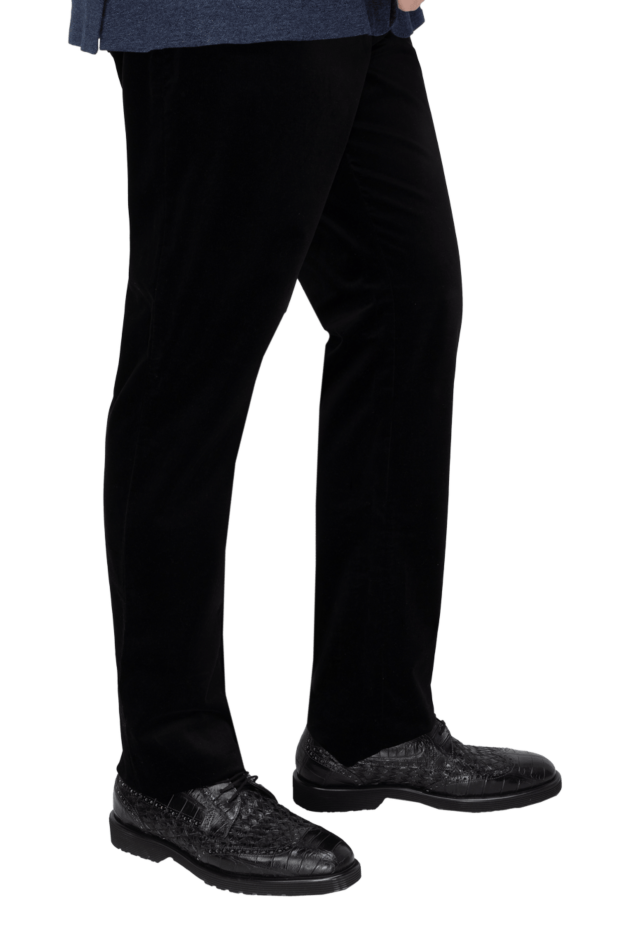 Tardini туфли дерби броги wingtip черные из кожи аллигатора мужские 152656 - фото 3