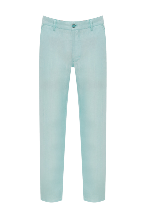 Zilli men's linen trousers in turquoise with elastic waistband
152773 - photo 1