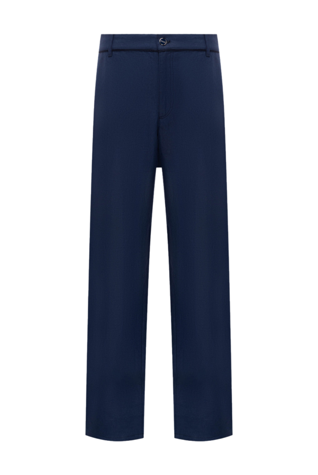 Zilli men's cotton trousers in deep blue, straight cut
152795 - photo 1