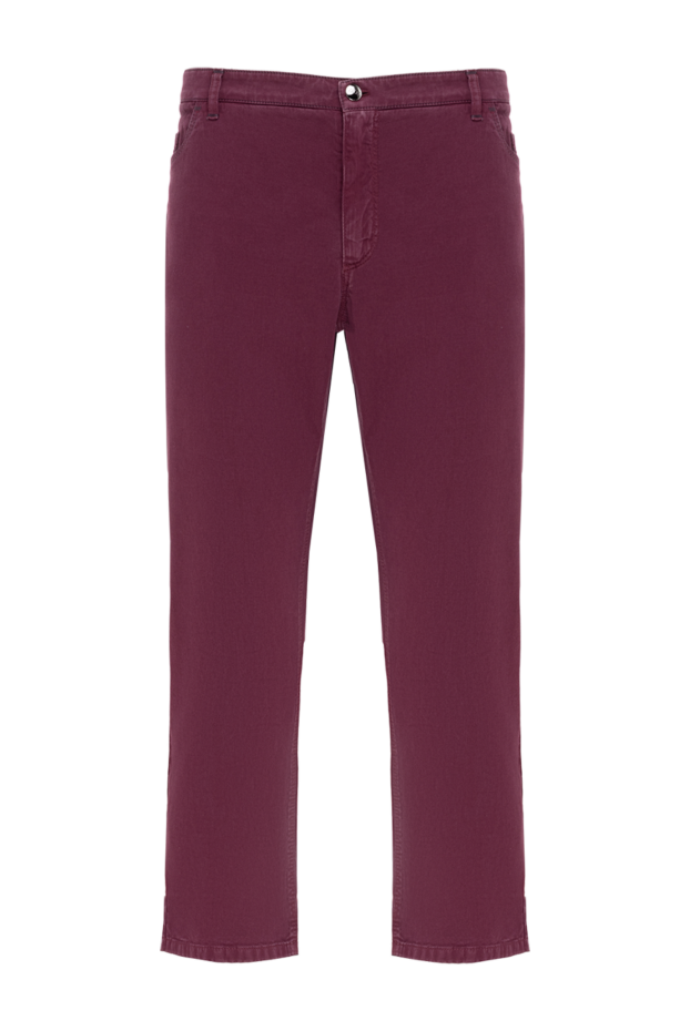 Zilli men's jeans cashmere and cotton burgundy with embroidery
152807 - photo 1