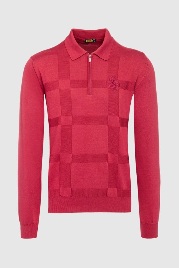 Zilli long-sleeved polo shirt made of silk and cotton red for men 152999 - photo 1