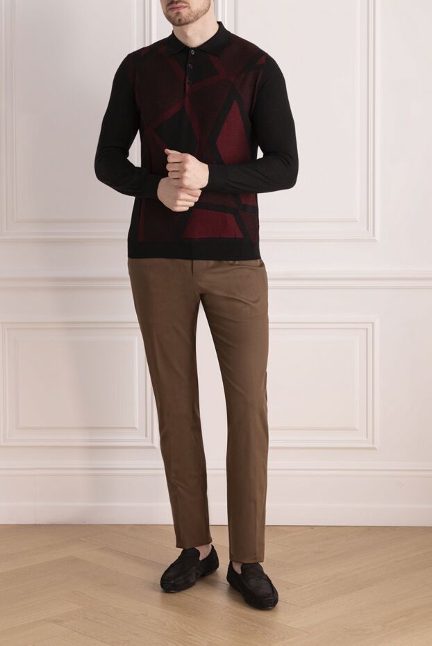Zilli knitted polo shirt with a distinctive geometric motif
 153025 - photo 2