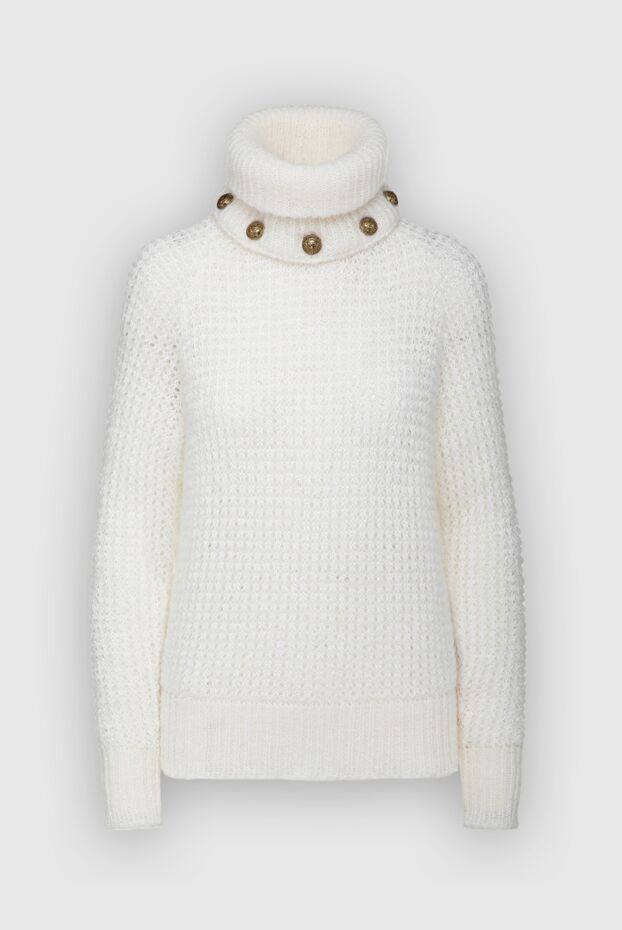 Balmain warm white women's sweater with a wide collar and buttons in a vintage style
153428 - photo 1