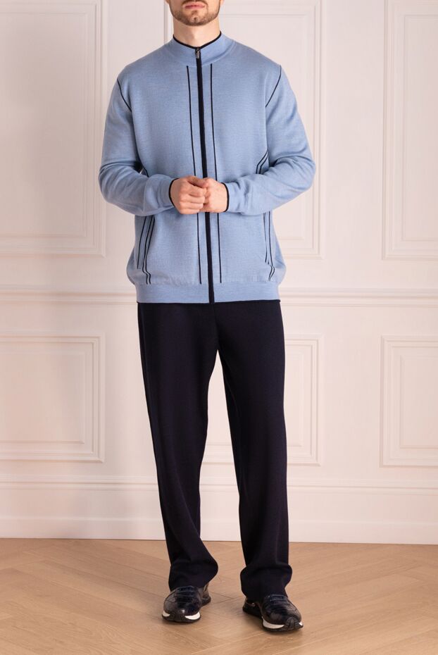 Zilli men’s tracksuit with light blue hoodie and dark pants 153472 - photo 2