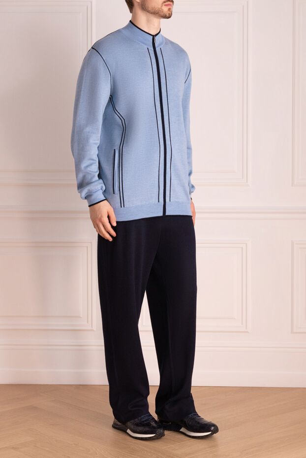 Zilli men’s tracksuit with light blue hoodie and dark pants 153472 - photo 3