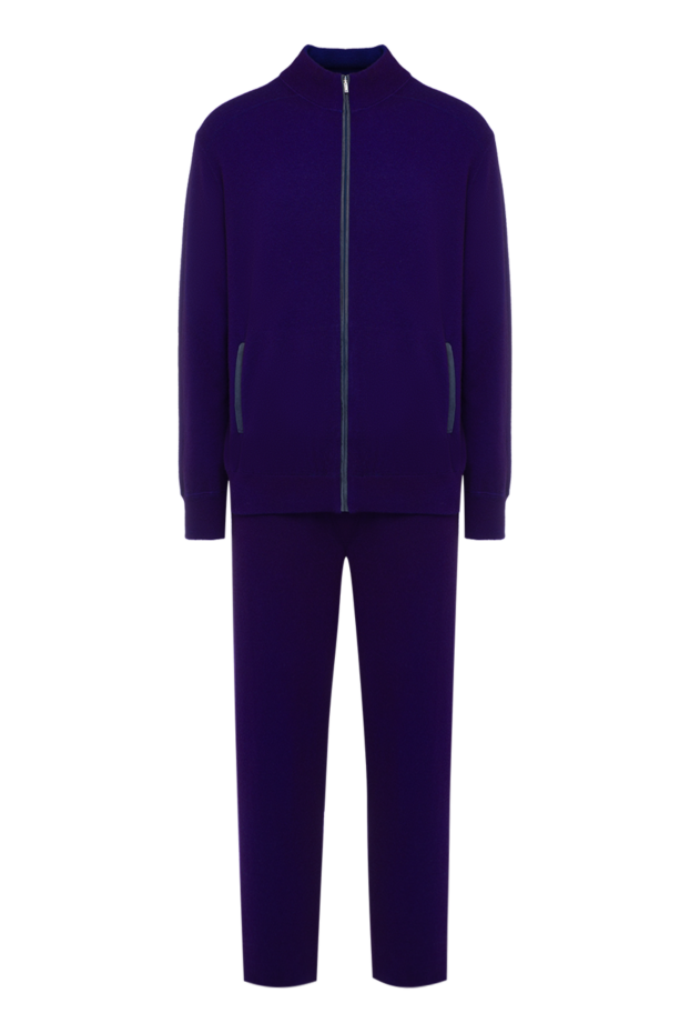 Zilli men’s cashmere rich blue tracksuit with stand-up collar 153474 - photo 1