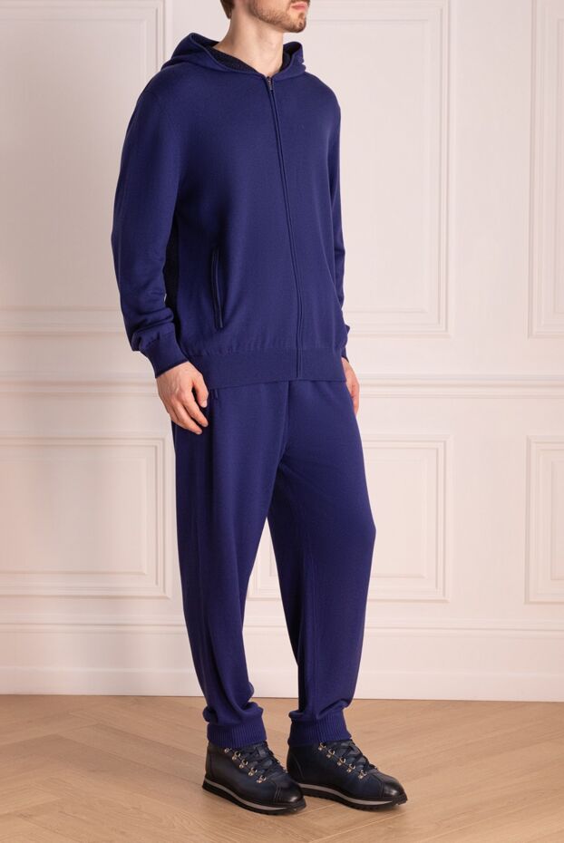 Zilli men’s blue tracksuit with hood and jogger pants 153479 - photo 3