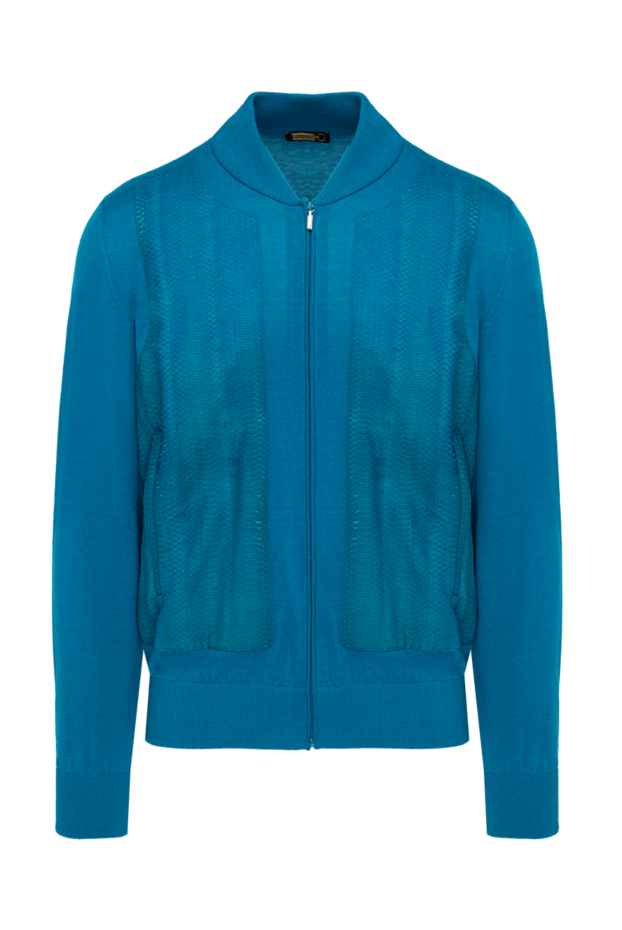 Zilli turquoise men's zip-up cardigan with snake skin inserts
153484 - photo 1