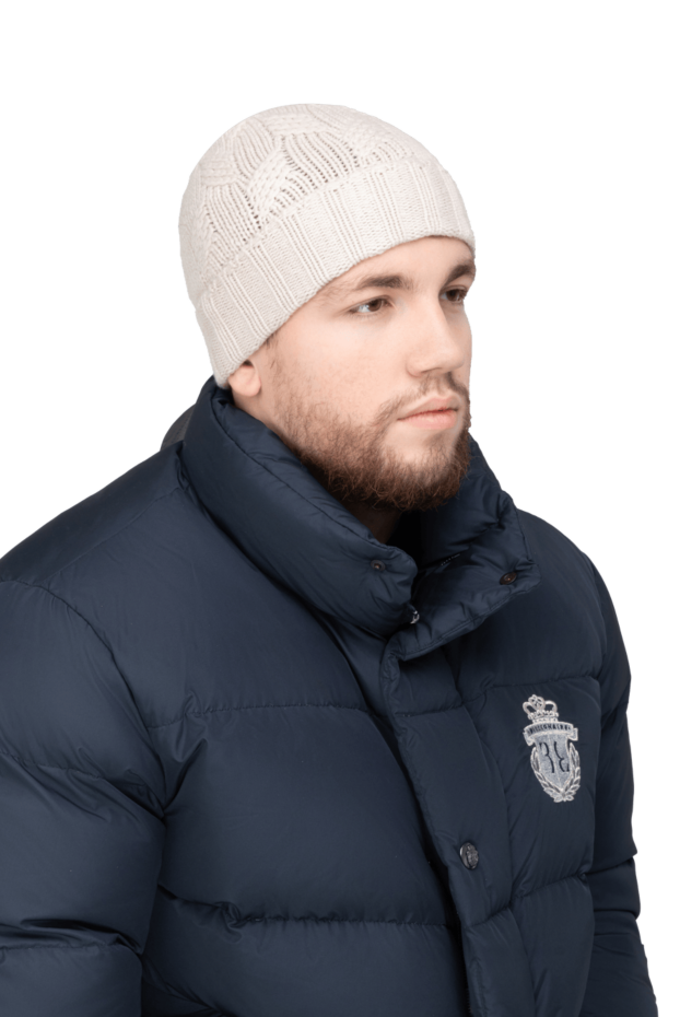 Beige cashmere hat for men - photo 2